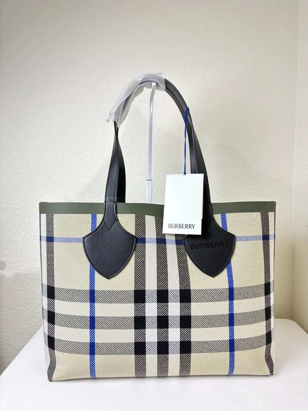 Burberry Reversible Check Canvas Tote Bag